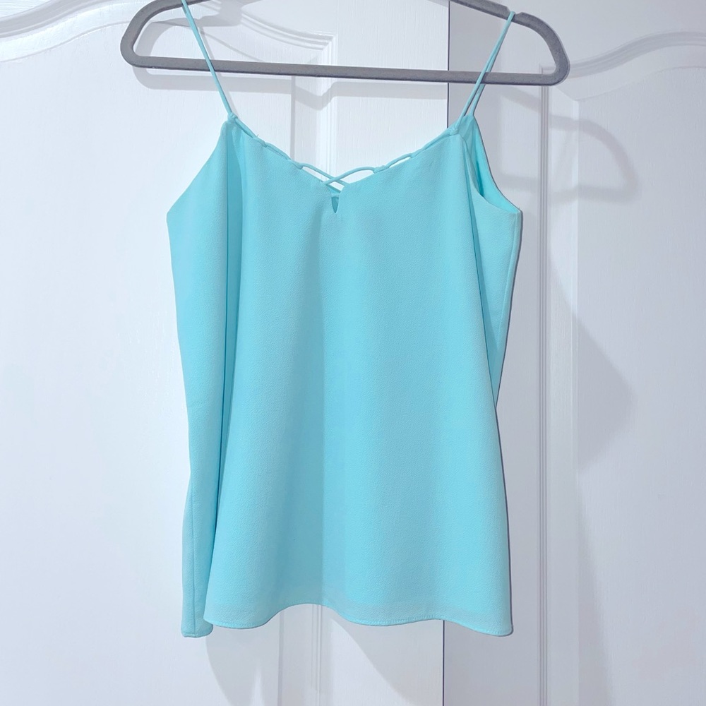 Banana Republic Baby Blue Mint Cami Tank Shirt Blouse XS